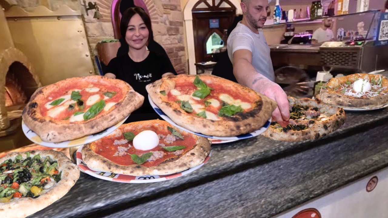 La Regina della Pizza! Sforna Magnifiche Pizze con il suo Staff. Pizzeria “Nennè Pizza”Torino,Italia