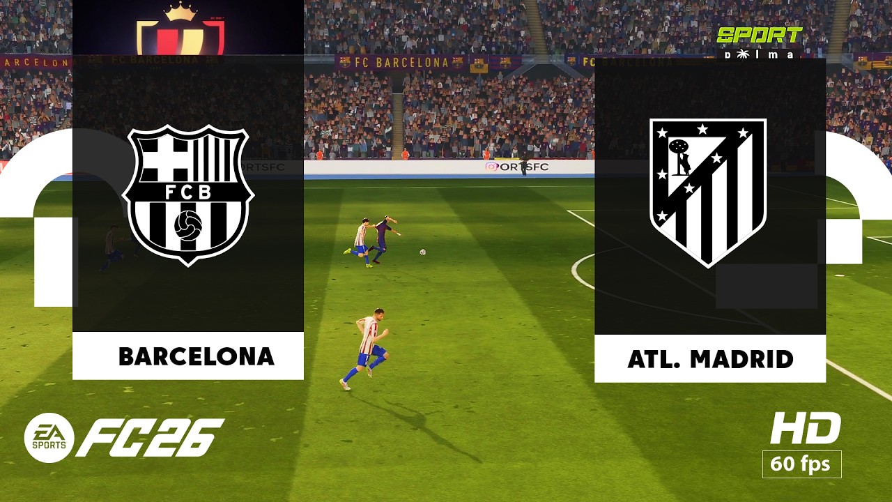 Barcelona vs Atetico Madrid - Copa España | FC 26 - PC [HD60] Partidazo