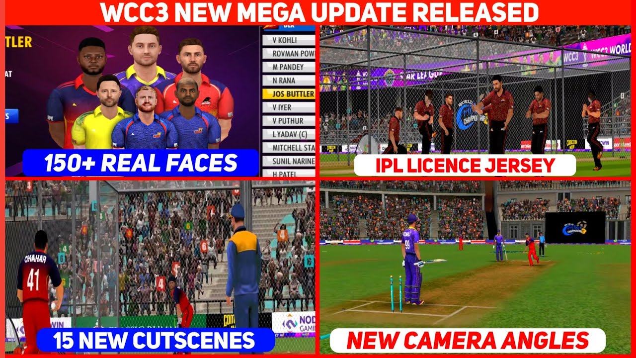 Wcc3 New Update Released | 100+ licence Faces & More | Wcc3 New Update V.3.1.2 Full Review+ Gameplay