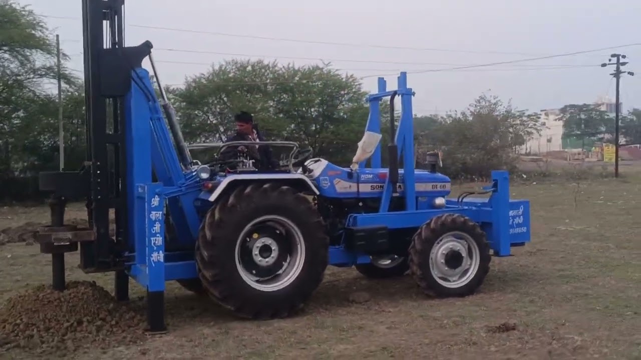 PTO shaft opreted pilling machine maximum deft capacity 20feet in 5minute 