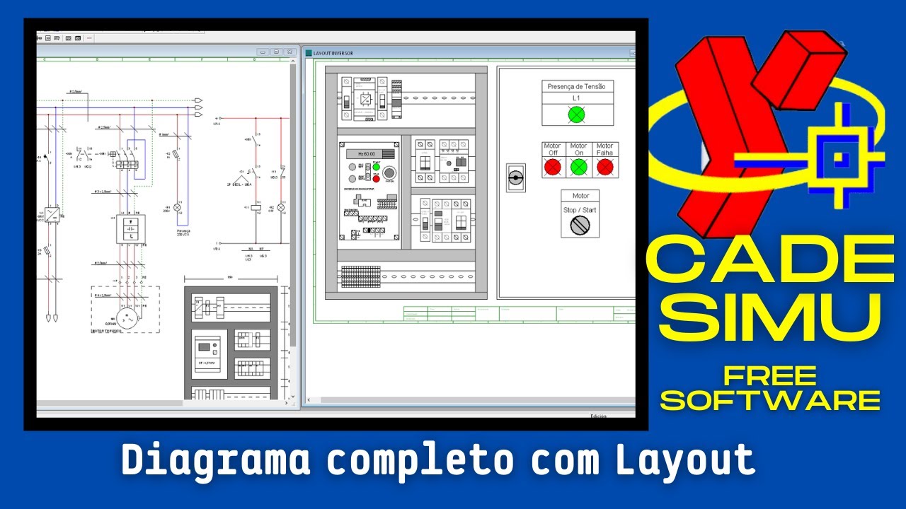 Comandos Elétricos - Projeto Completo CADe SIMU Diagrama e Layout