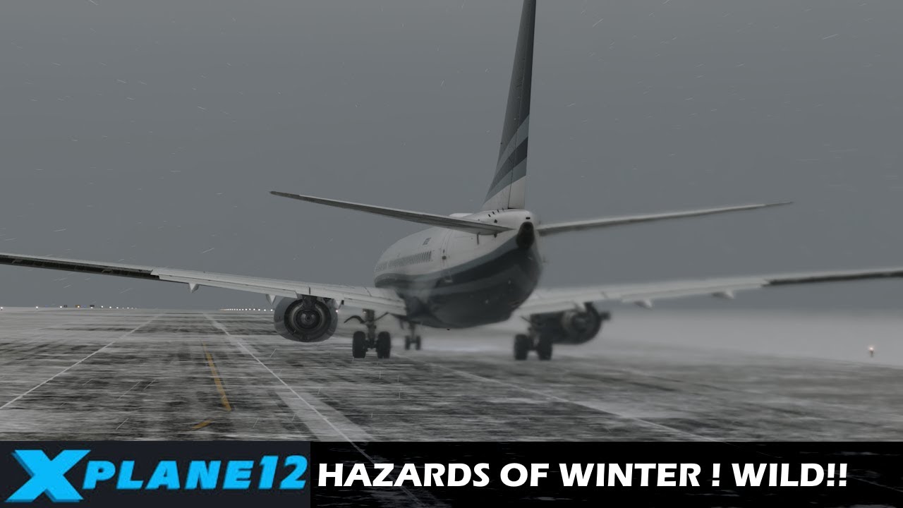 ОПАСНОСТИ ЗИМНЕГО ВРЕМЕНИ НА ВЗЛЕТНО-ПОСАДОЧНЫХ ПОЛОСАХ XPLANE 12. ЭТО ДИКОЕ СОЗДАНИЕ