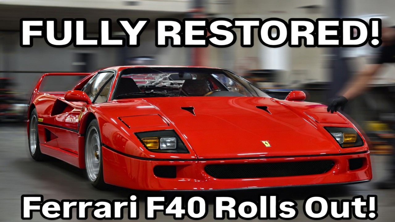 Fully Restored Ferrari F40 Rosso Corsa Drives Out for the First Time | Ultimate Supercar Reveal