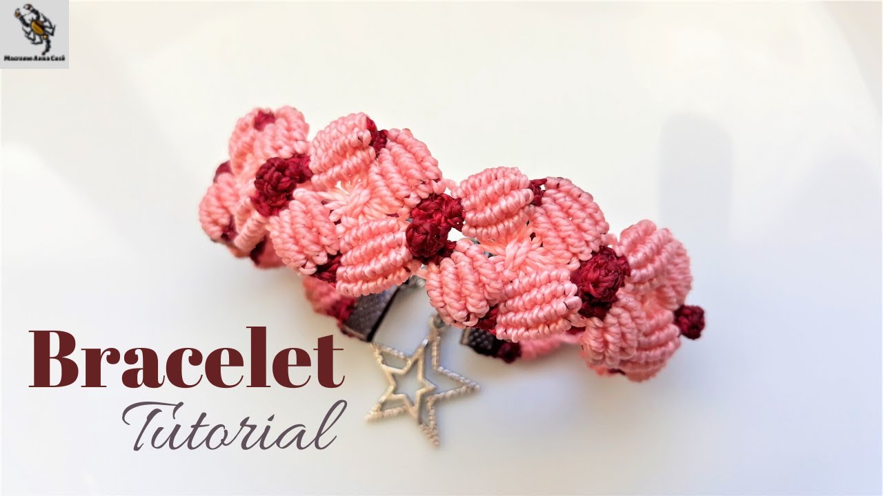 How to make a flower bracelet - Tutorial macrame bracelet