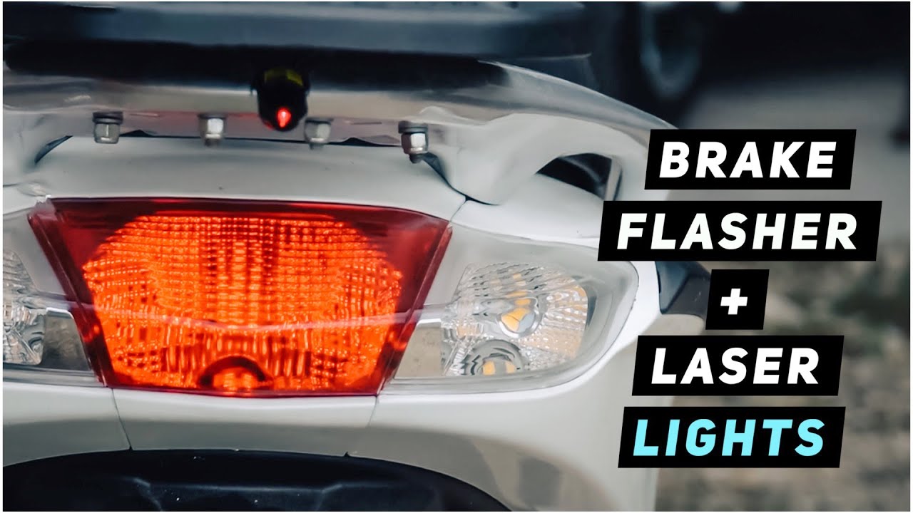 2013+ Piaggio Fly - Brake Flasher  + Laser Warning / Fog Light Installation | Mitch's Scooter Stuff