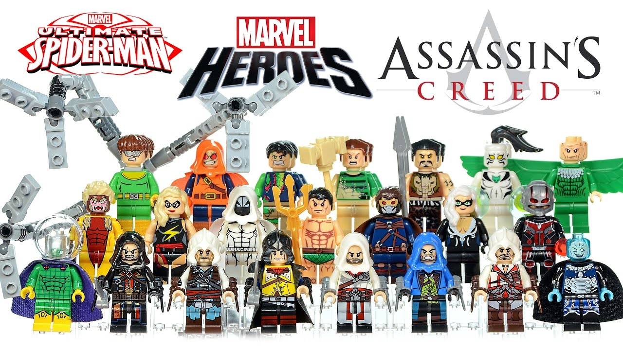 Spider-Man Villains Marvel Super Heroes Assassin's Creed Unofficial LEGO Knockoff Minifigures