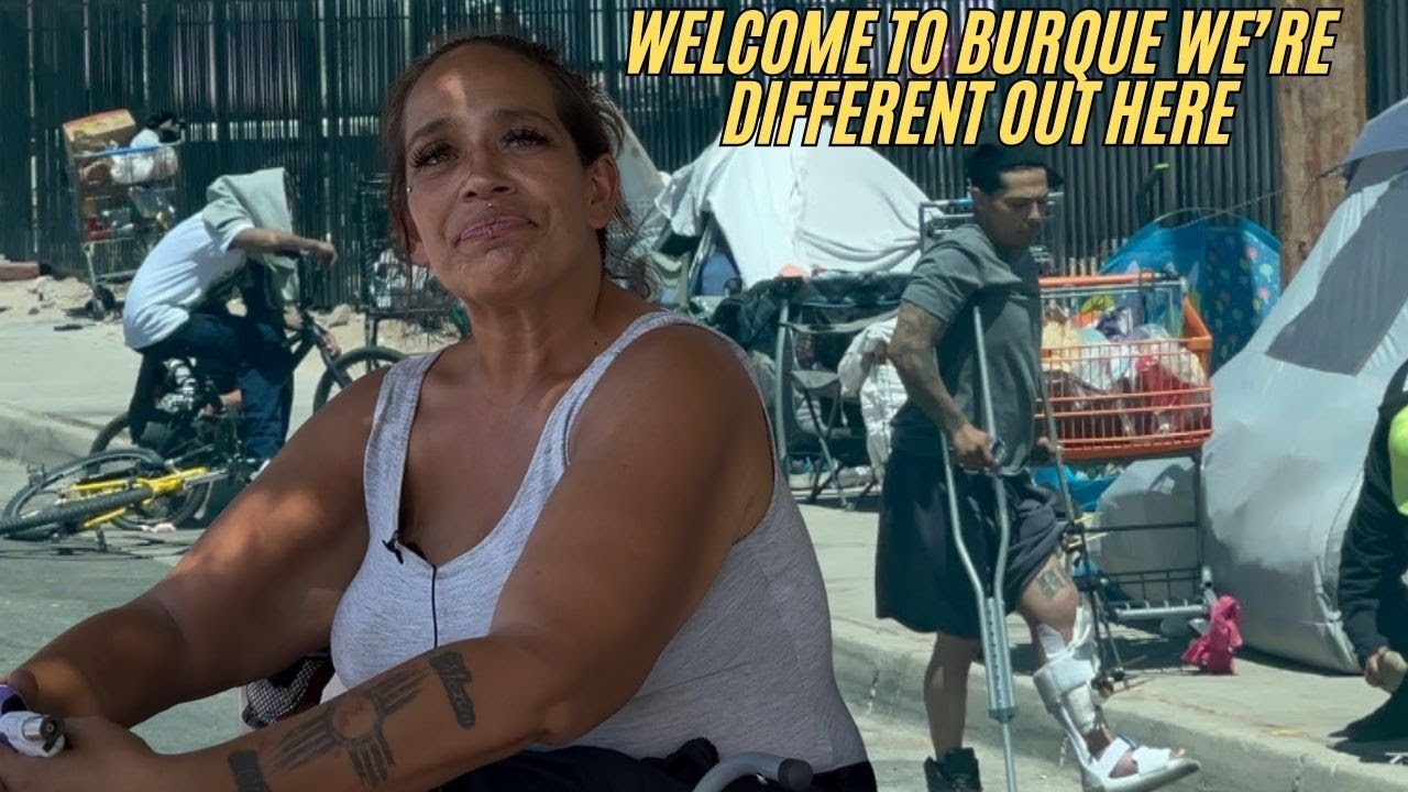 Monica homeless in Albuquerques war zone