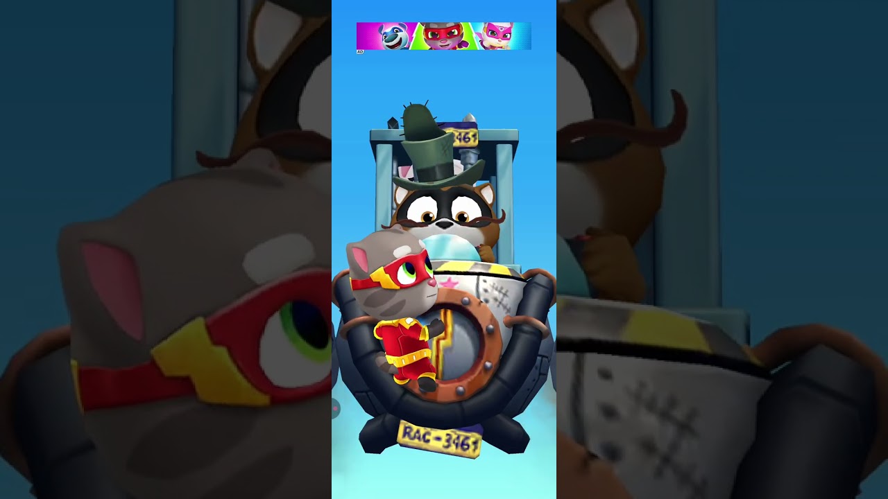 1st video. Talking Tom hero game #