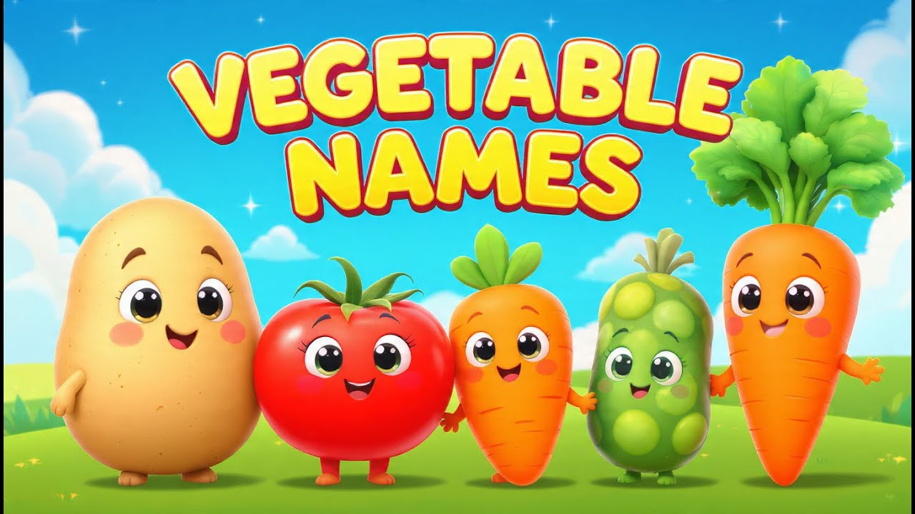 Vegetable Names for Kids | Learn 20 Vegetables | Preschool Learning | Kidora
