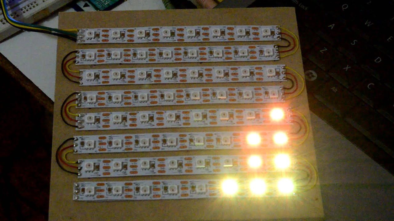 WS2811 Arduino led matrix test