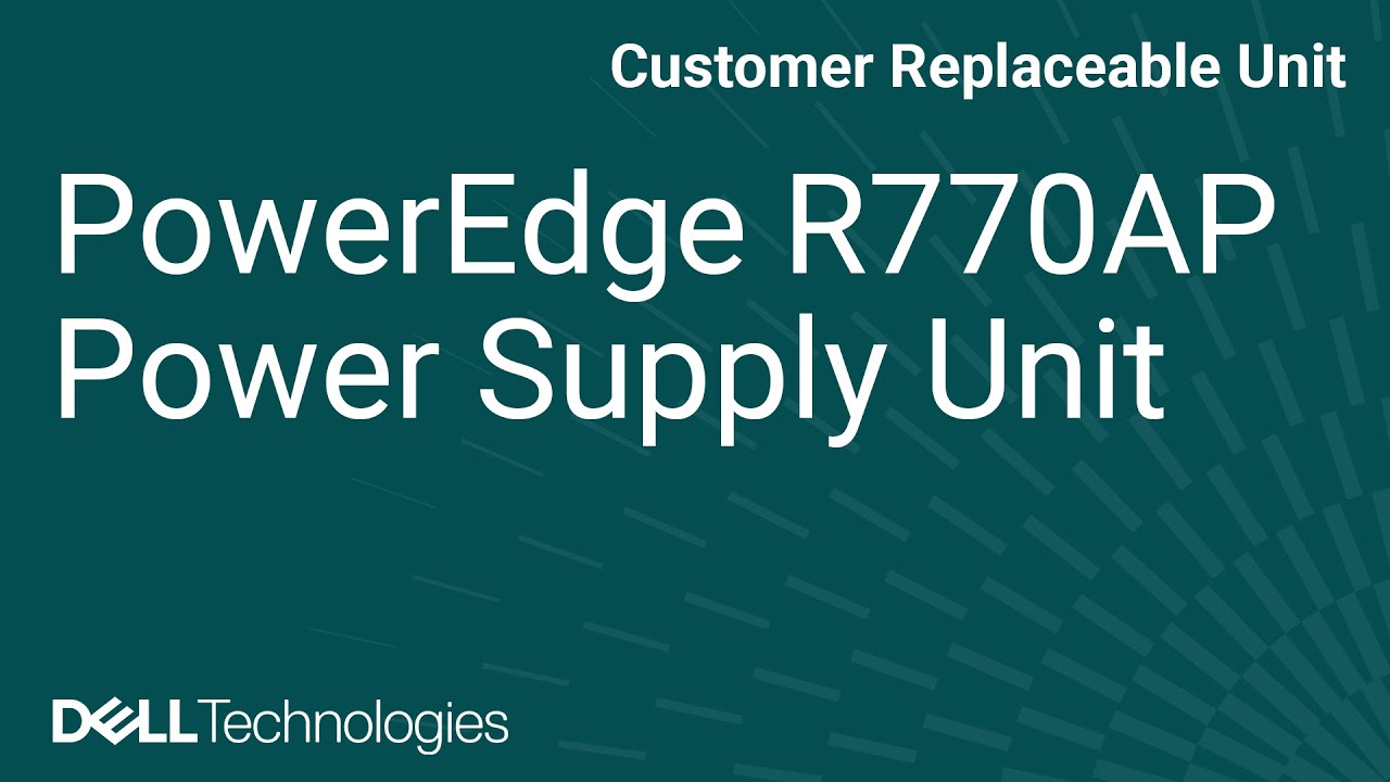 How to replace a power supply in a PowerEdge R770AP