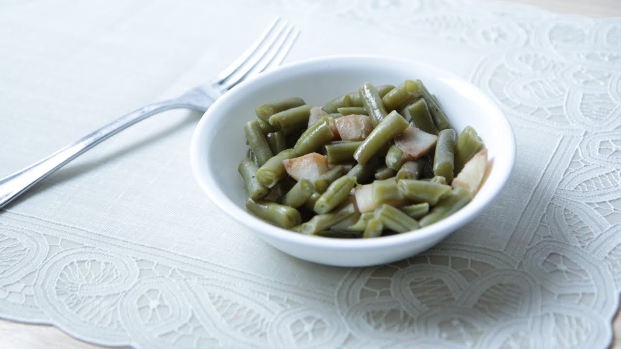 No Meat Green Beans Recipe (9.7.12 - Day 26) How to cook southern vegetables without meat?