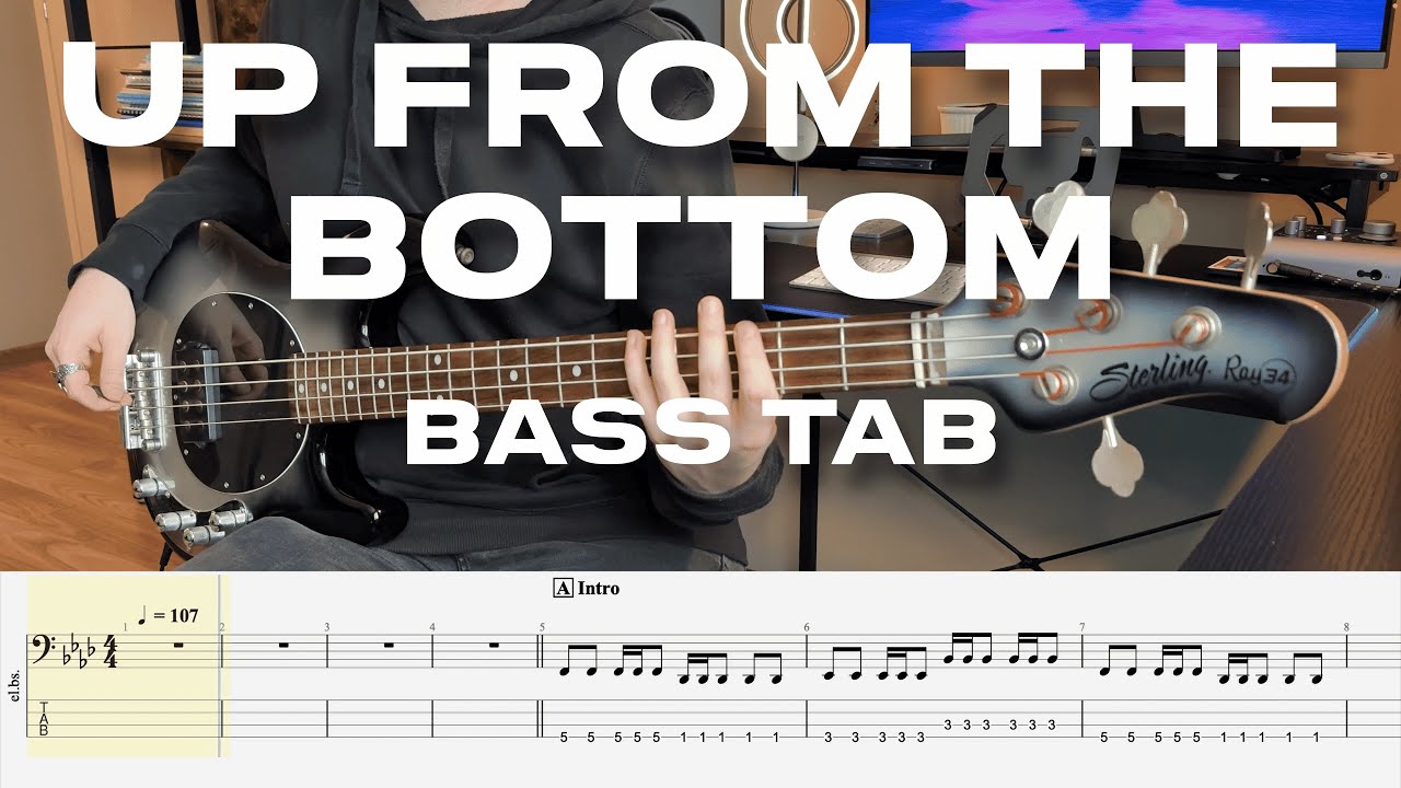 Linkin Park - Up From The Bottom // Bass Cover // Play Along Tabs and Notation