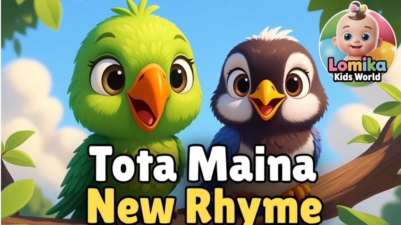 तोता और मैना 🦜🐦 | New Original Hindi Rhymes Song | Kids Cartoon Video @Lomika-w 