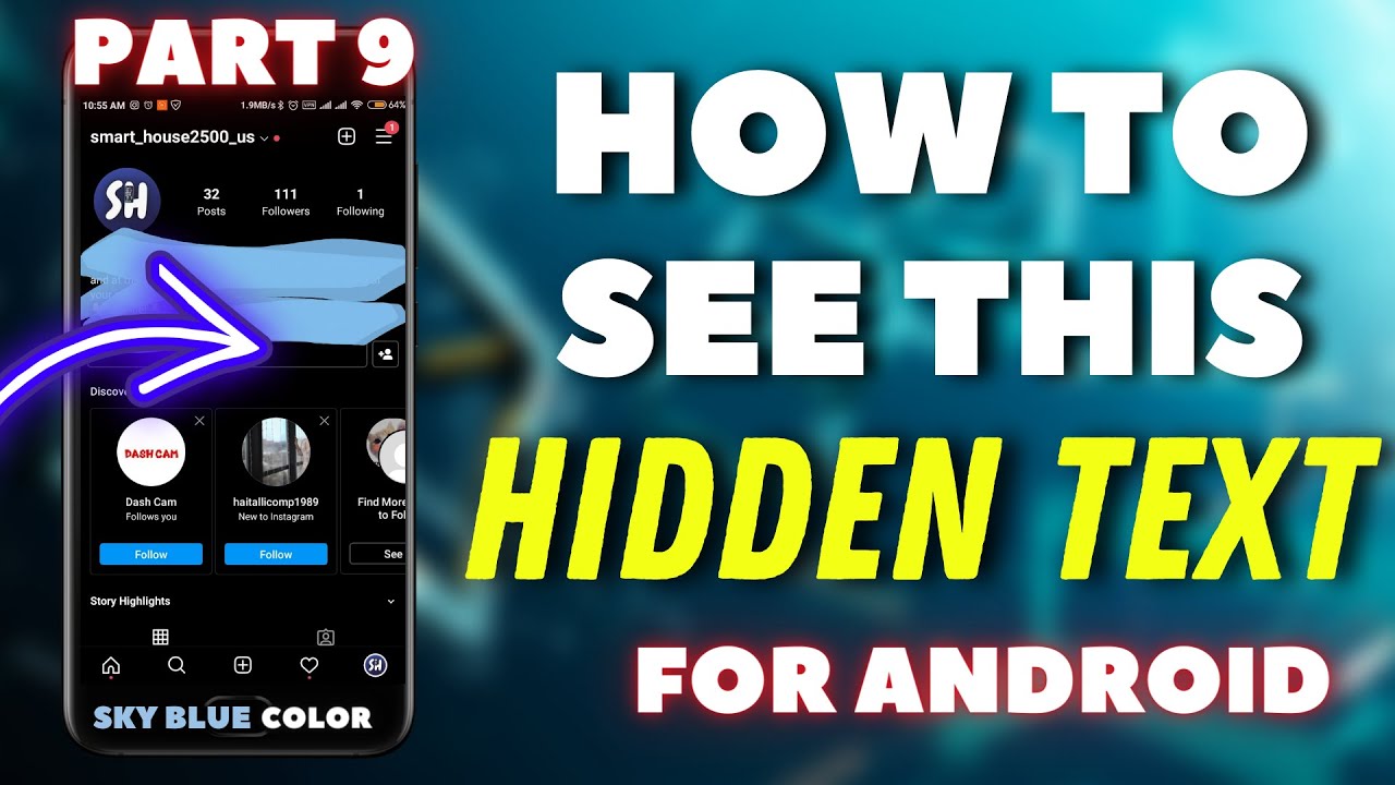 How to See Hidden Text in Photo on Android ? | Painted with 👉Sky BLUE👈 Marker