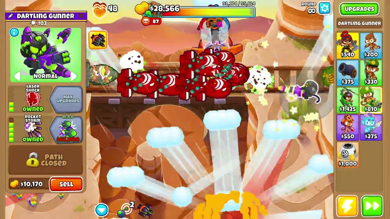 BTD6 Boss Rush #49 Island 5 - Bloonarius on Sunset Gulch (120 pops)
