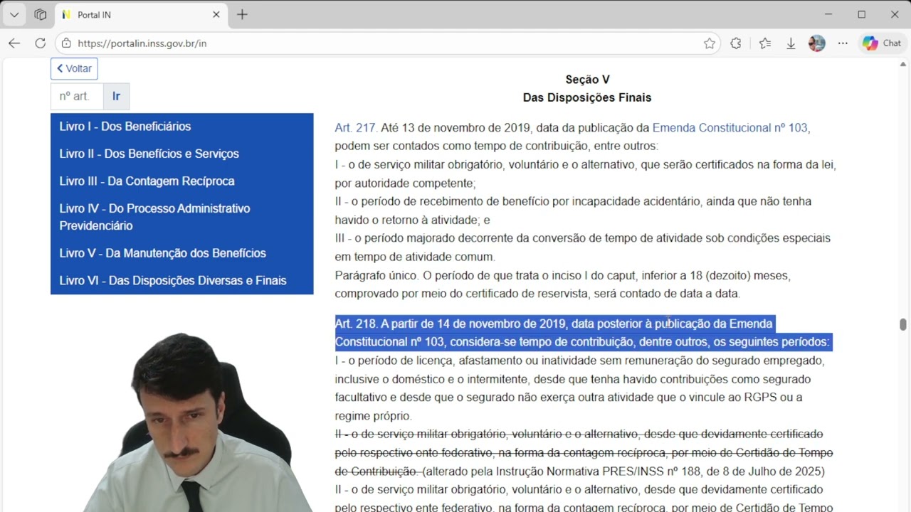 Tempo de Contribuição via Direito Adquirido e Regras Pós-Reforma