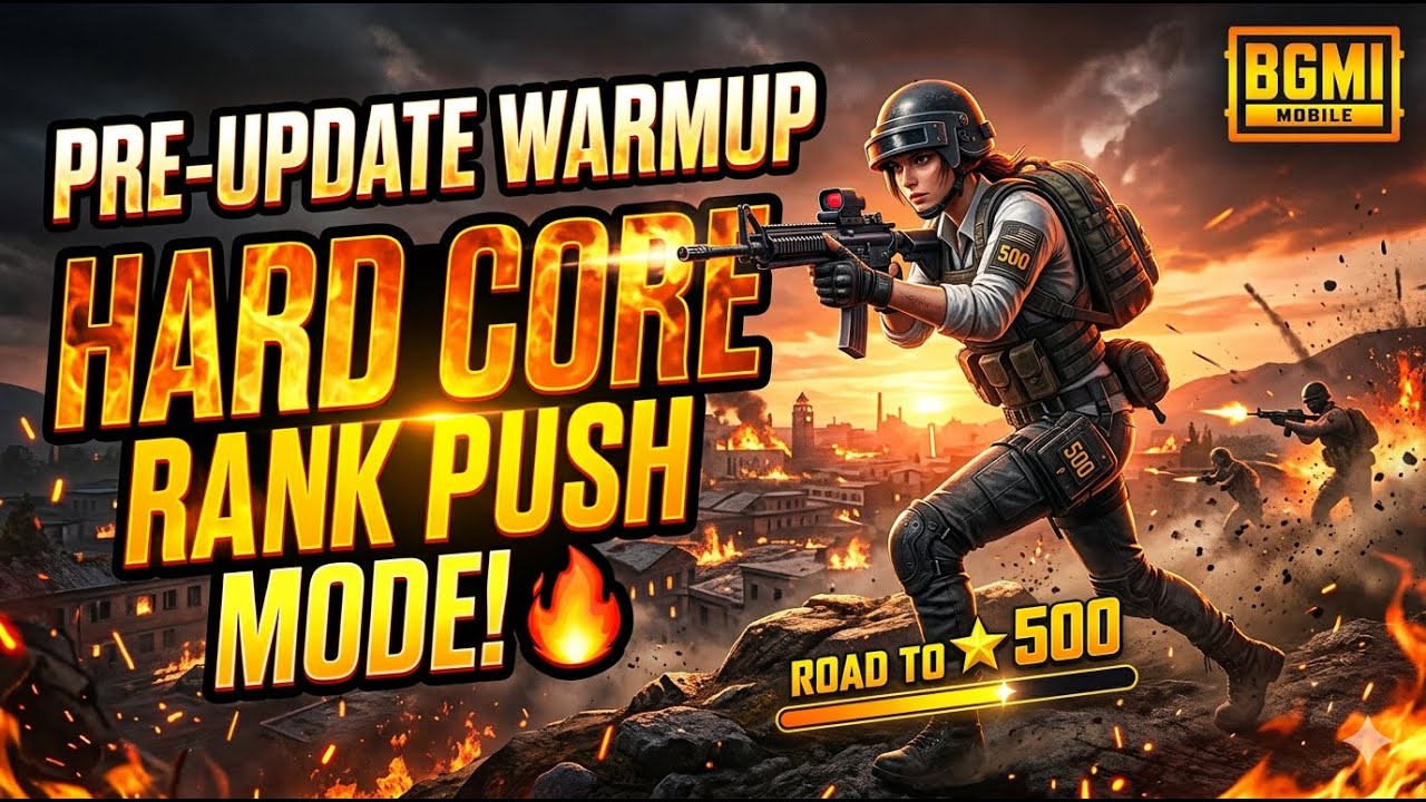 Pre-Update Warmup: Hard Core Rank Push Mode! 🔥#BGMI #Live