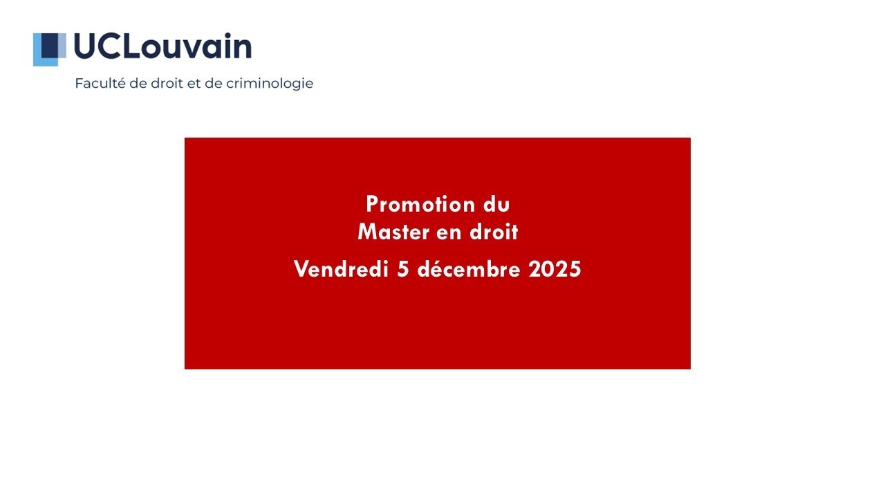 Proclamation 2025 de la Faculté de droit et de criminologie