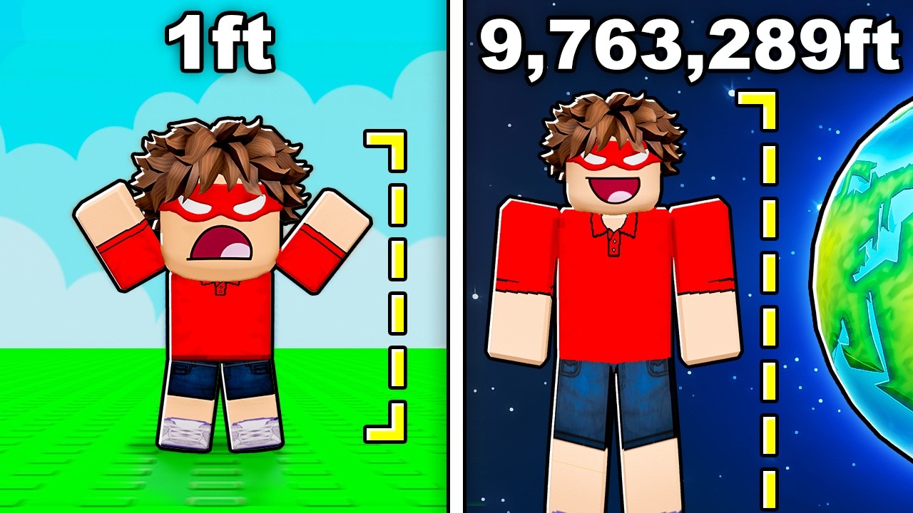 I Grew 9,763,289 Feet In Roblox!!