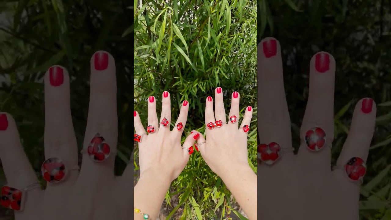Amazing Huayruro Seeds Ring in Resin! 🏵️✨💍
