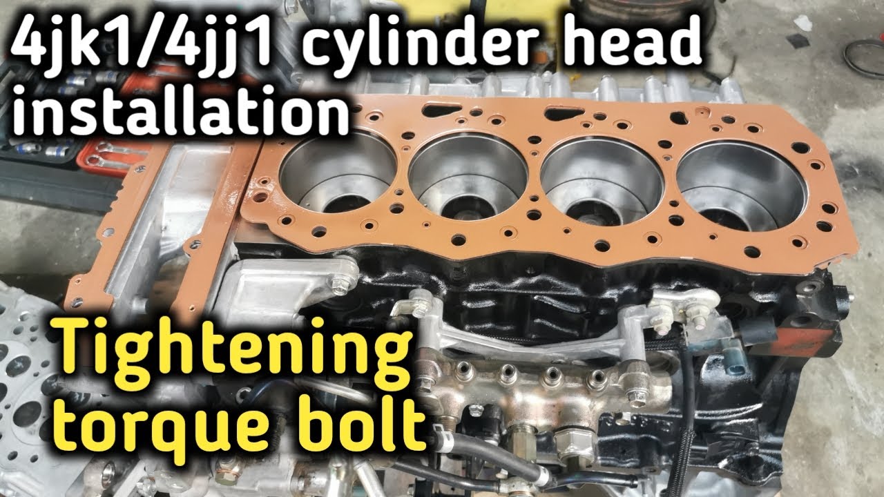 4jk1 cylinder head installation & tightening torque bolt | Isuzu dmax