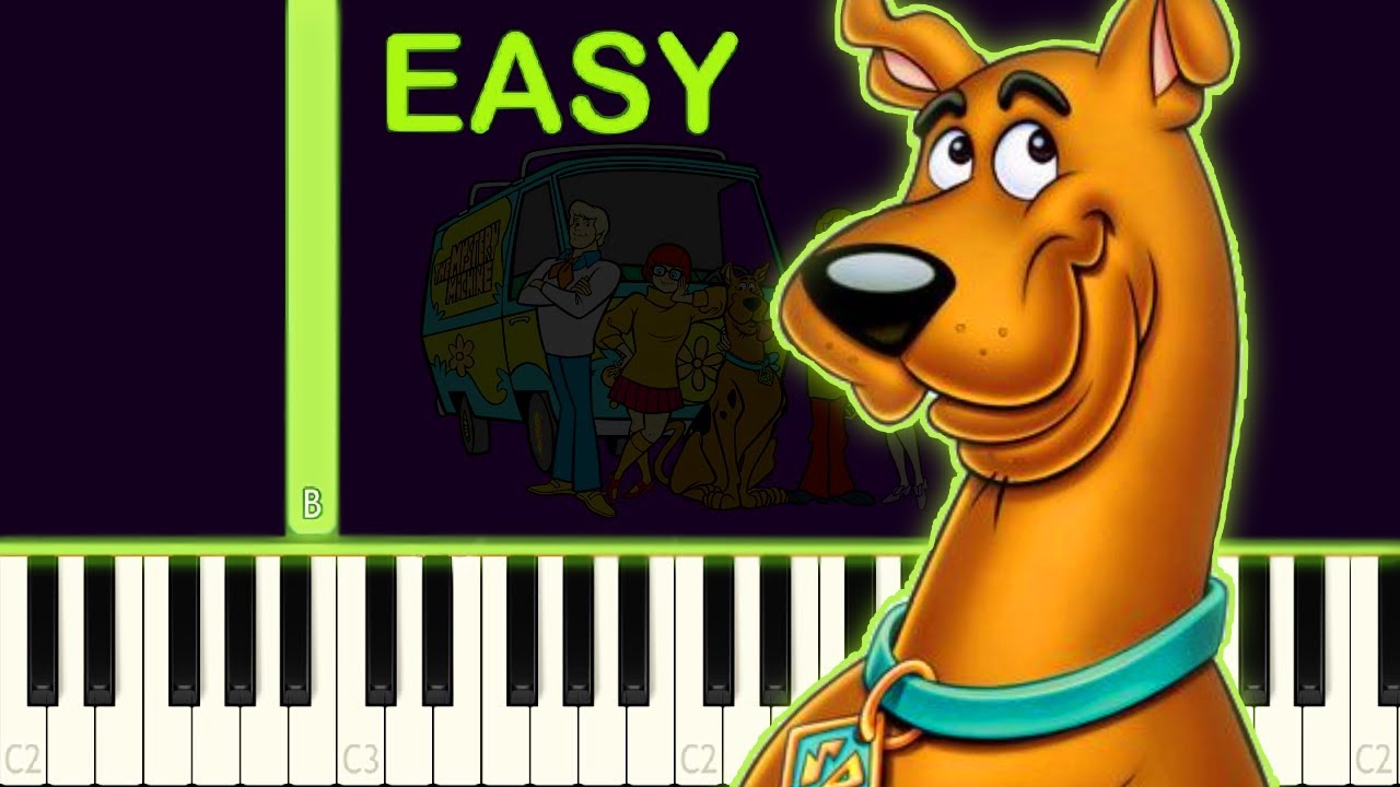 SCOOBY DOO - EASY Piano Tutorial
