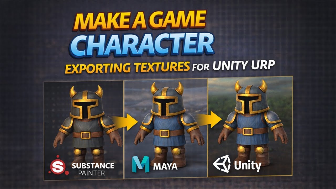 Make A Game Character: Exporting Textures for Unity URP
