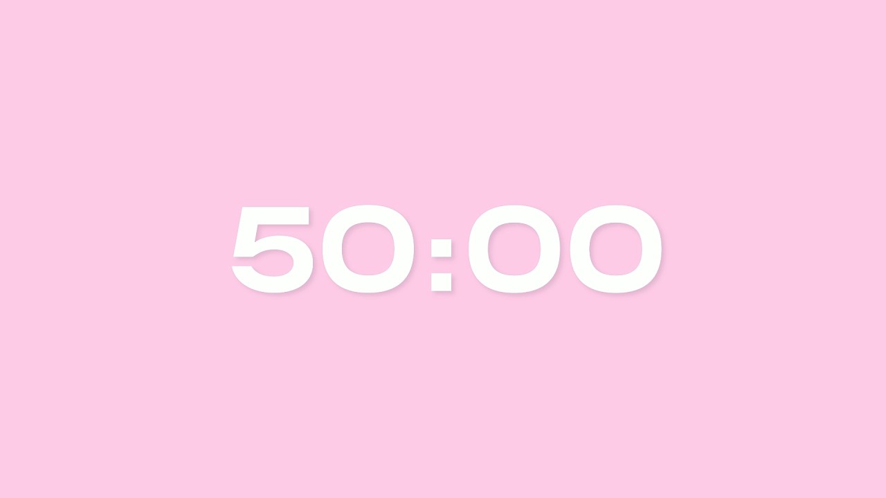 50 Minute Study Timer | Soft Pink Background | Timecraft