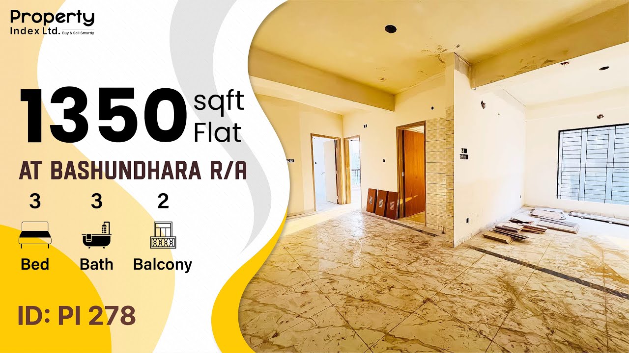 Modern 1350 Sqft Apartment in Bashundhara R/A – Now for Sale! Flat Tour Dhaka