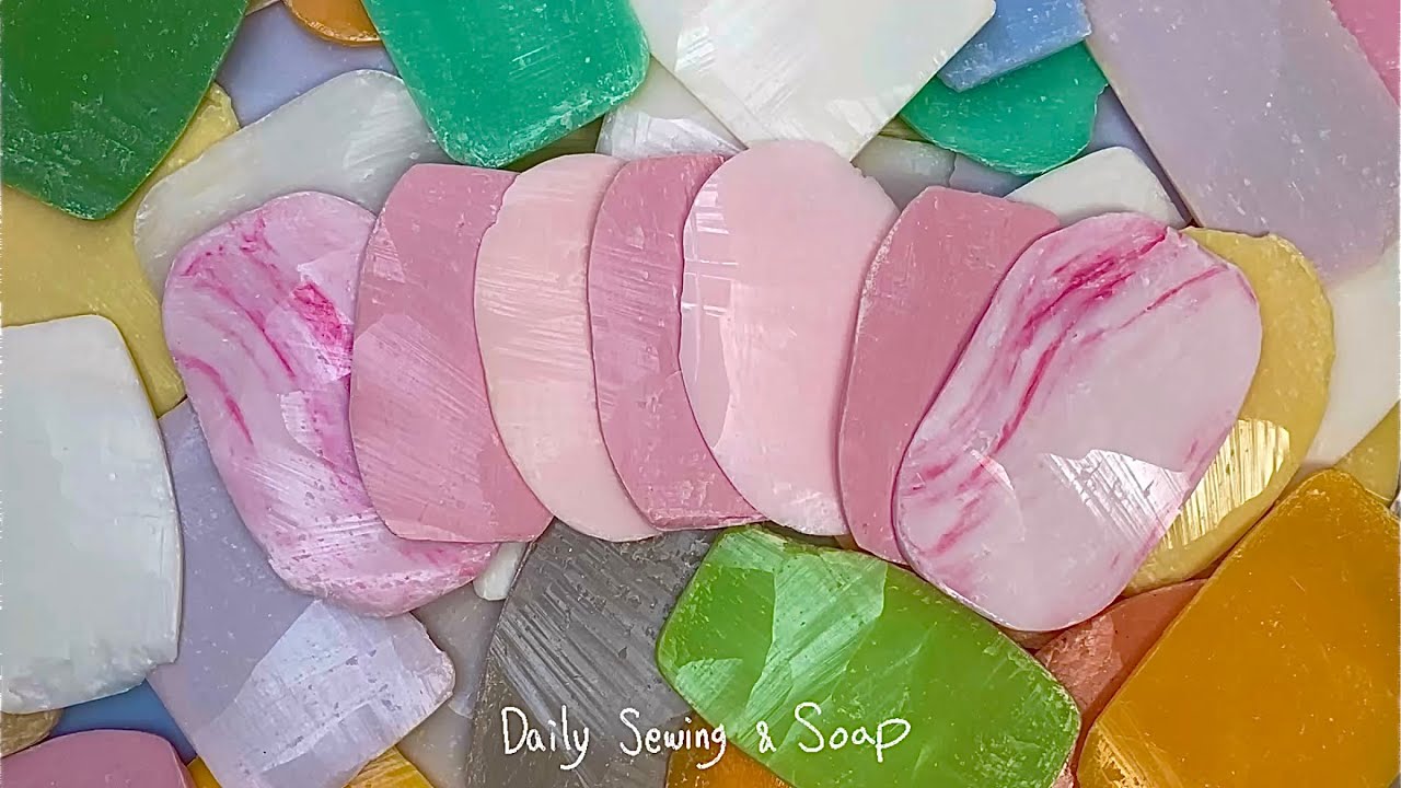 Breaking dry soap plates. Soap ASMR. Satisfying video. Relaxing sounds.