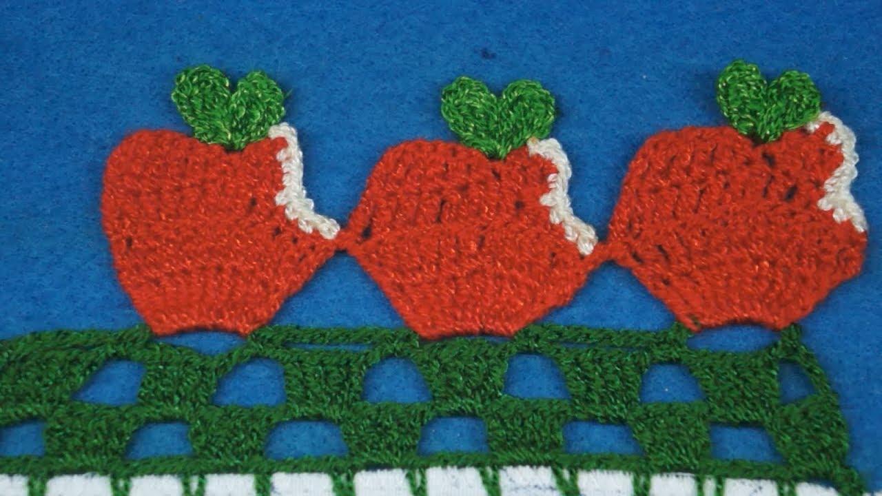 Puntilla 31 Manzanas mordidas | Puntillas Maribel