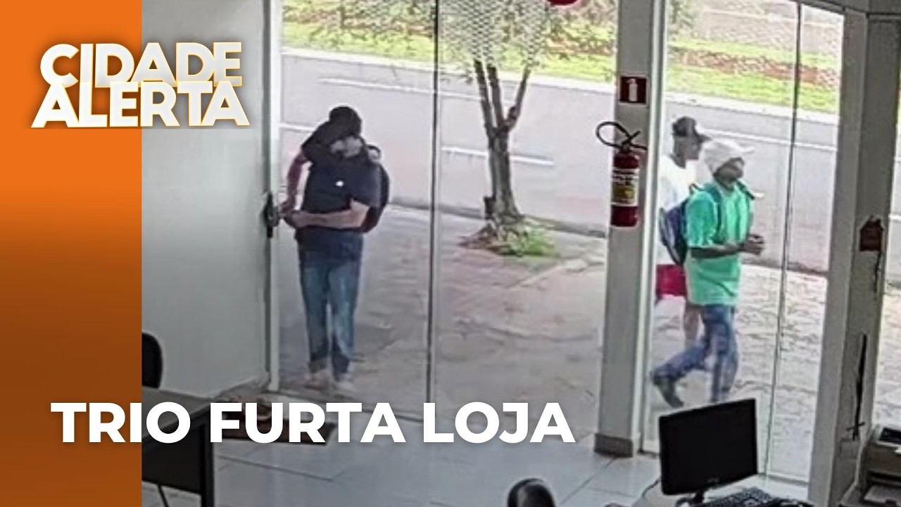 Trio são flagrados arrombando loja e levando ferramentas e pertences de funcionários, no PR