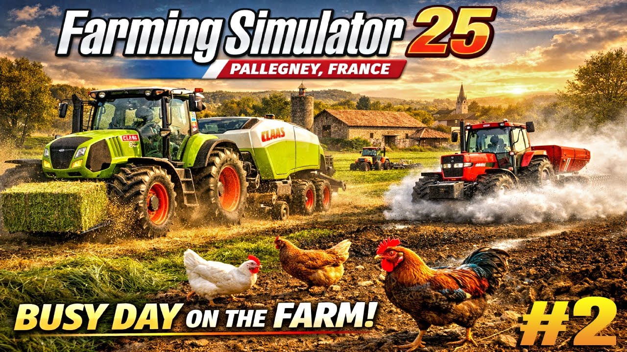 Legendary Power: Case IH 1455 XL & Claas Baling Marathon! │FS25│Pallegney Map│Timelapse #2