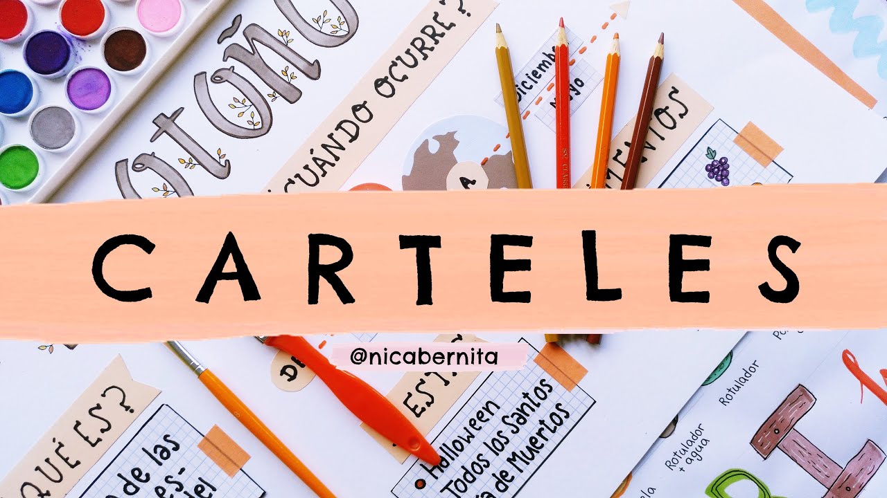 CÓMO HACER CARTELES PARA EXPOSICIONES ❤ LETRAS BONITAS para TÍTULOS GRANDES
