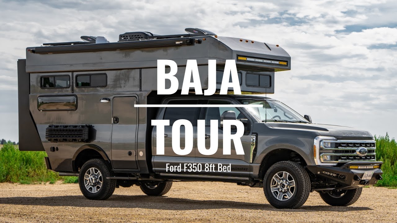 Custom Truck Camper (FULL TOUR) | Rossmönster | Ford F350 w/ indoor shower | The Baja | 245