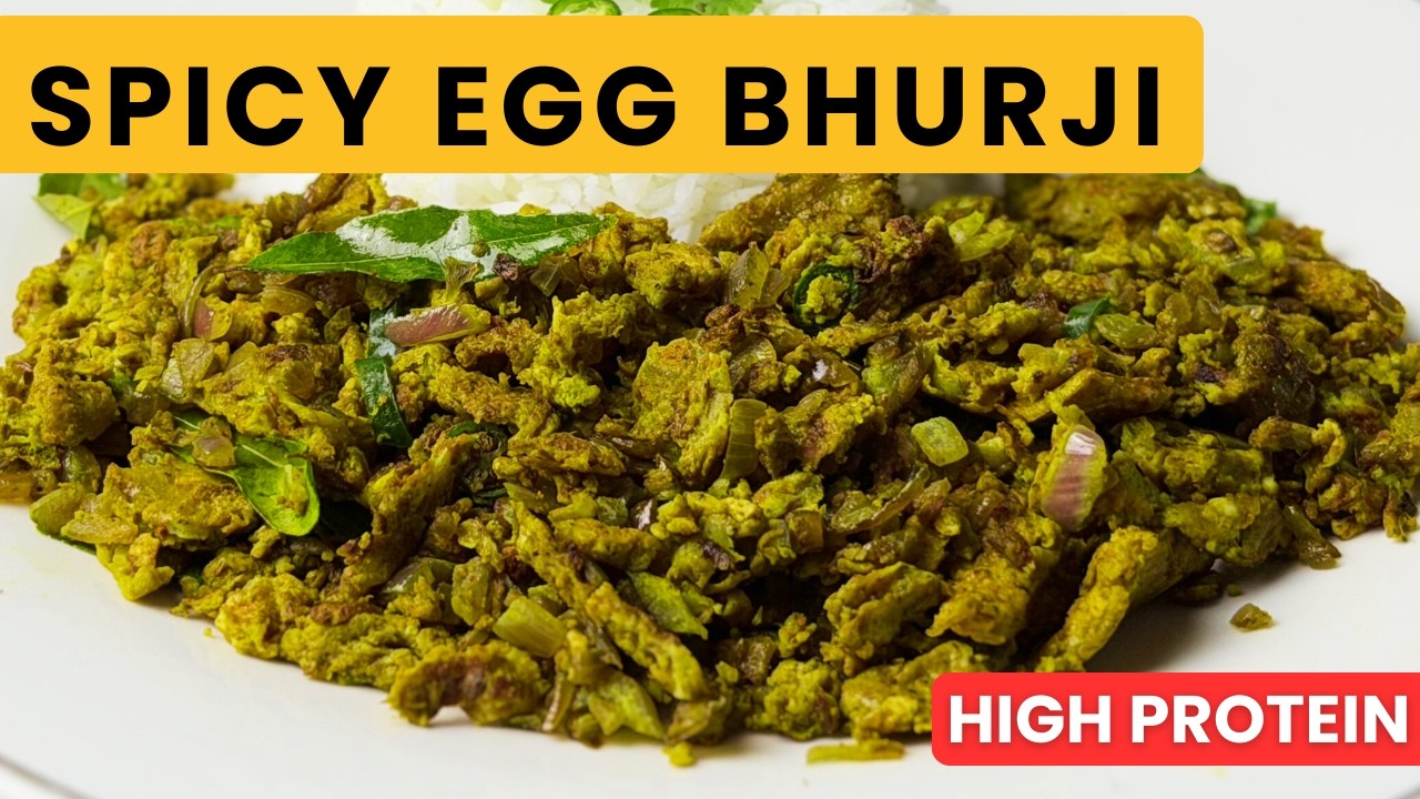 Spicy Egg Bhurji | High-Protein Indian Masala Scrambled Eggs (280 Cal)