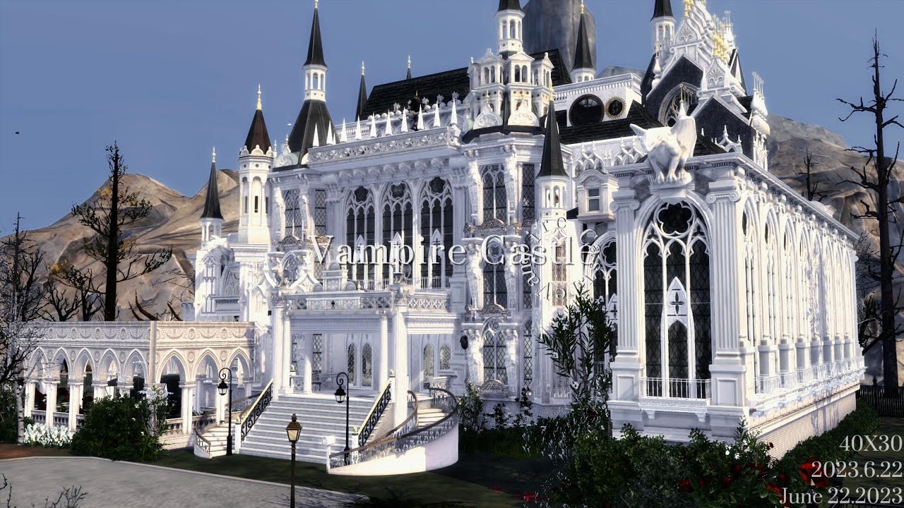 SIMS 4 VAMPIRE CASTLE 吸血鬼城堡 40X30 模拟人生4