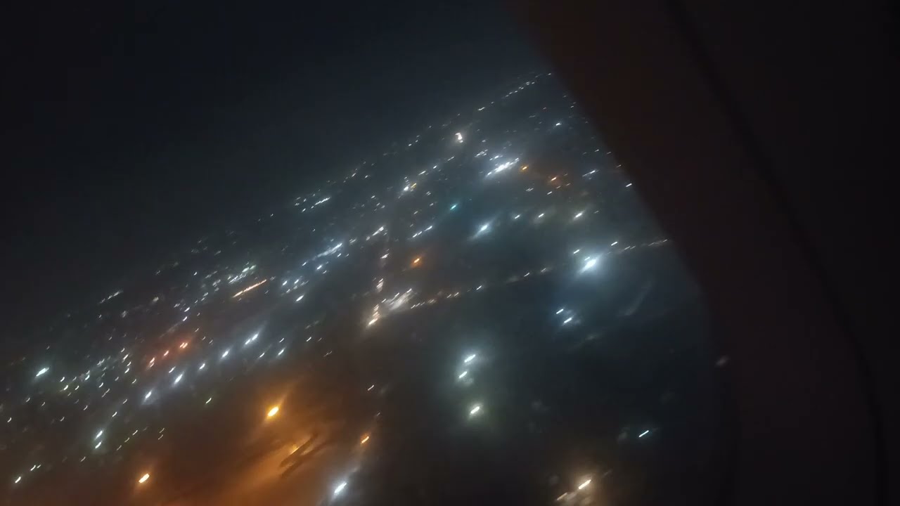Night Takeoff from Karachi Airport ✈️ | Stunning Window Seat View | Night Sky City Lights 4K