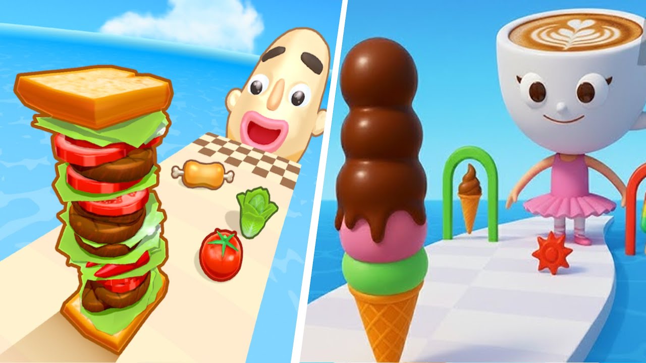 Sandwich Run 🆚 Stacky Ice Cream Runner🧿🌺🌈Walkthrough Android IOS 2025 New Update Gameplay 777824