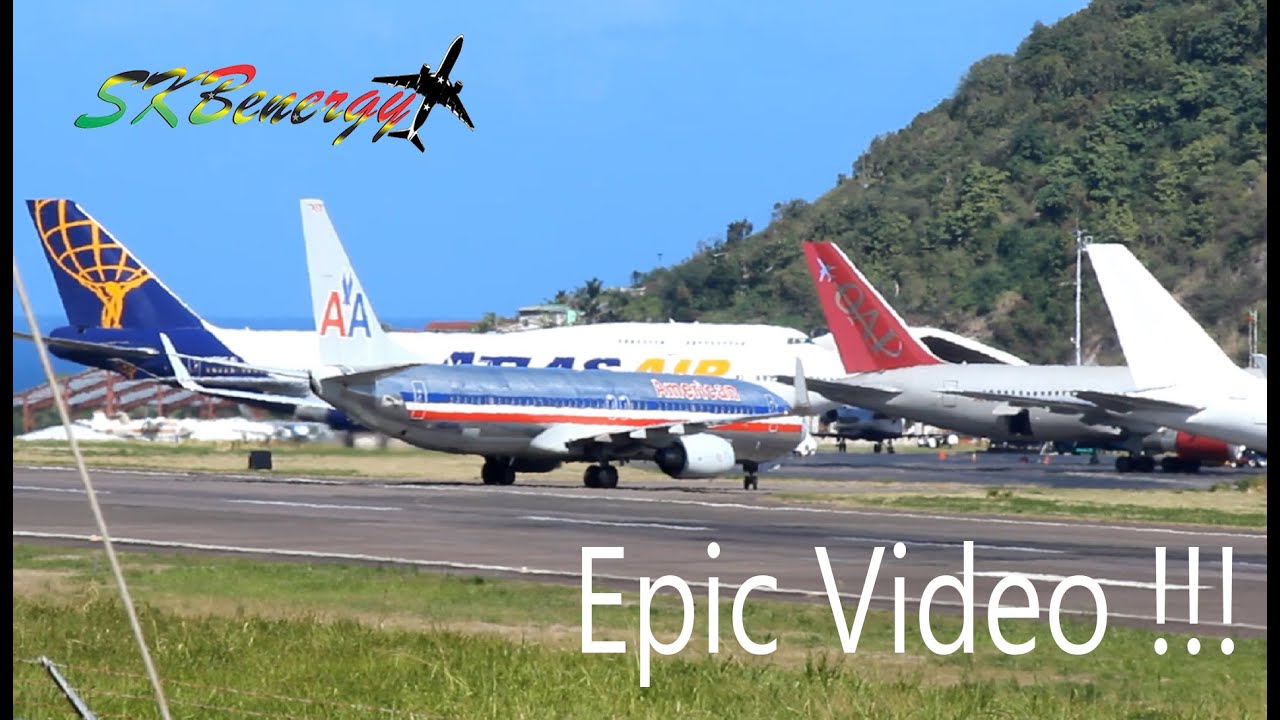 Epic !!!! 747-400, 767-300, 757-200, 737-800, 727-200F, MD-80 action @ St Kitts R.L.B Int'l Airport