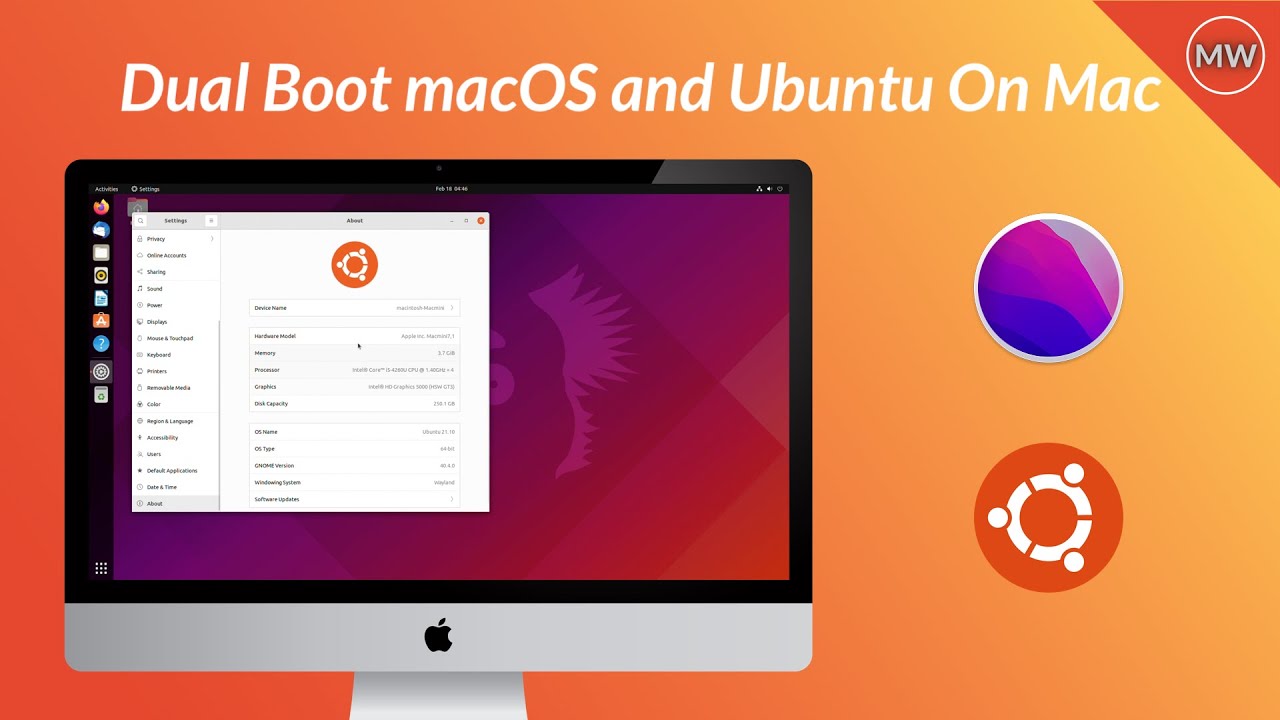 Как выполнить двойную загрузку macOS Monterey и Ubuntu на Mac | Пошаговое руководство | Виртуализ...
