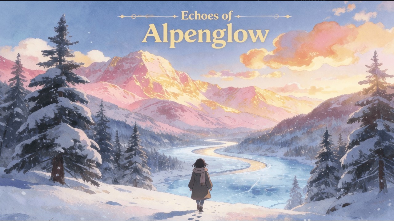 1 Hour Relaxing Orchestra | Echoes of Alpenglow (Peaceful Winter Music)