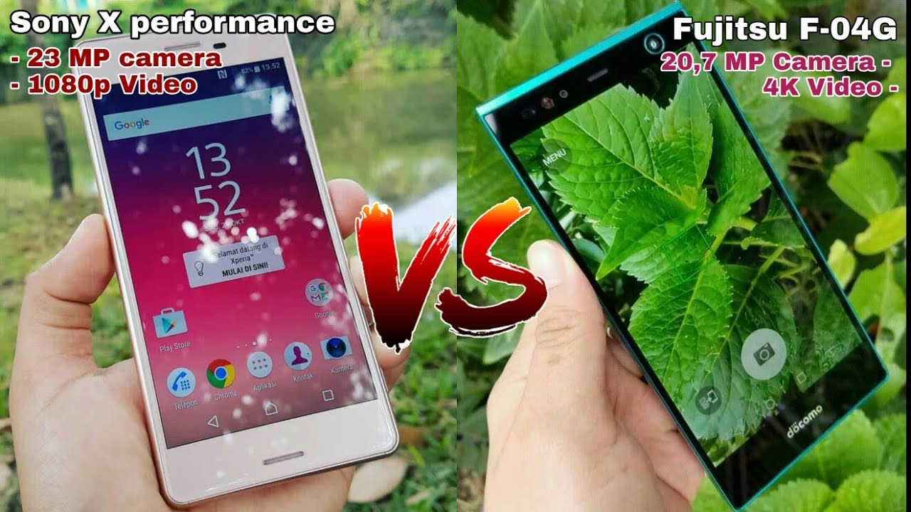 Sony X performance vs Fujitsu F04G camera & video test