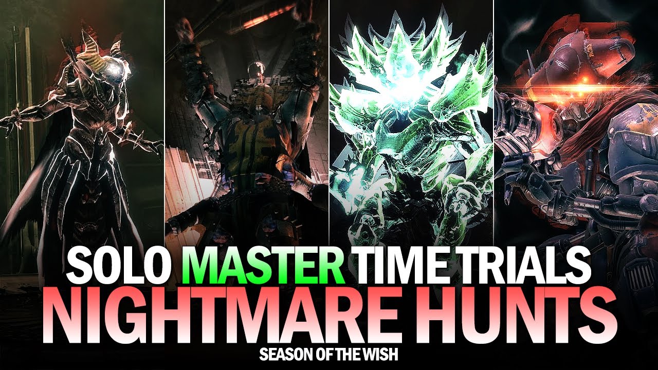 Solo Flawless All 8 Master Nightmare Hunt Time Trials in Season of the Wish [Destiny 2]