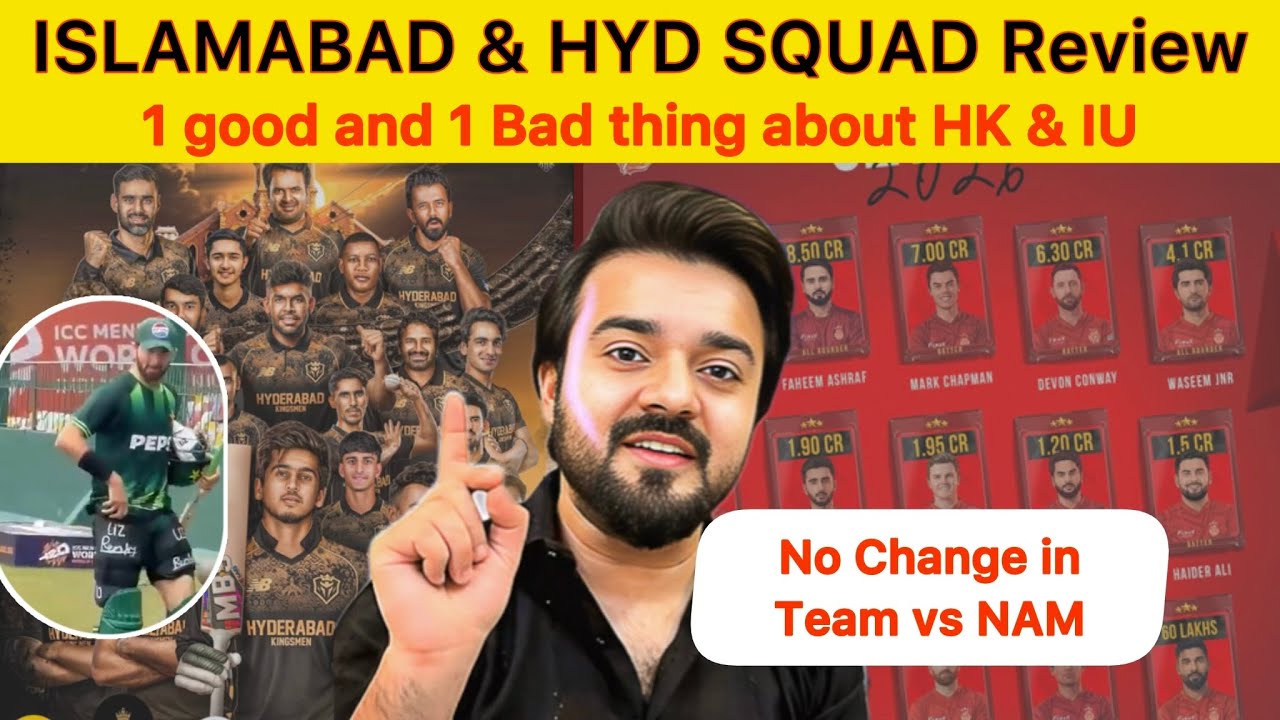 No Change in PAK team | Islamabad United and Hyderabad kingsmen squad review after PSL Auction