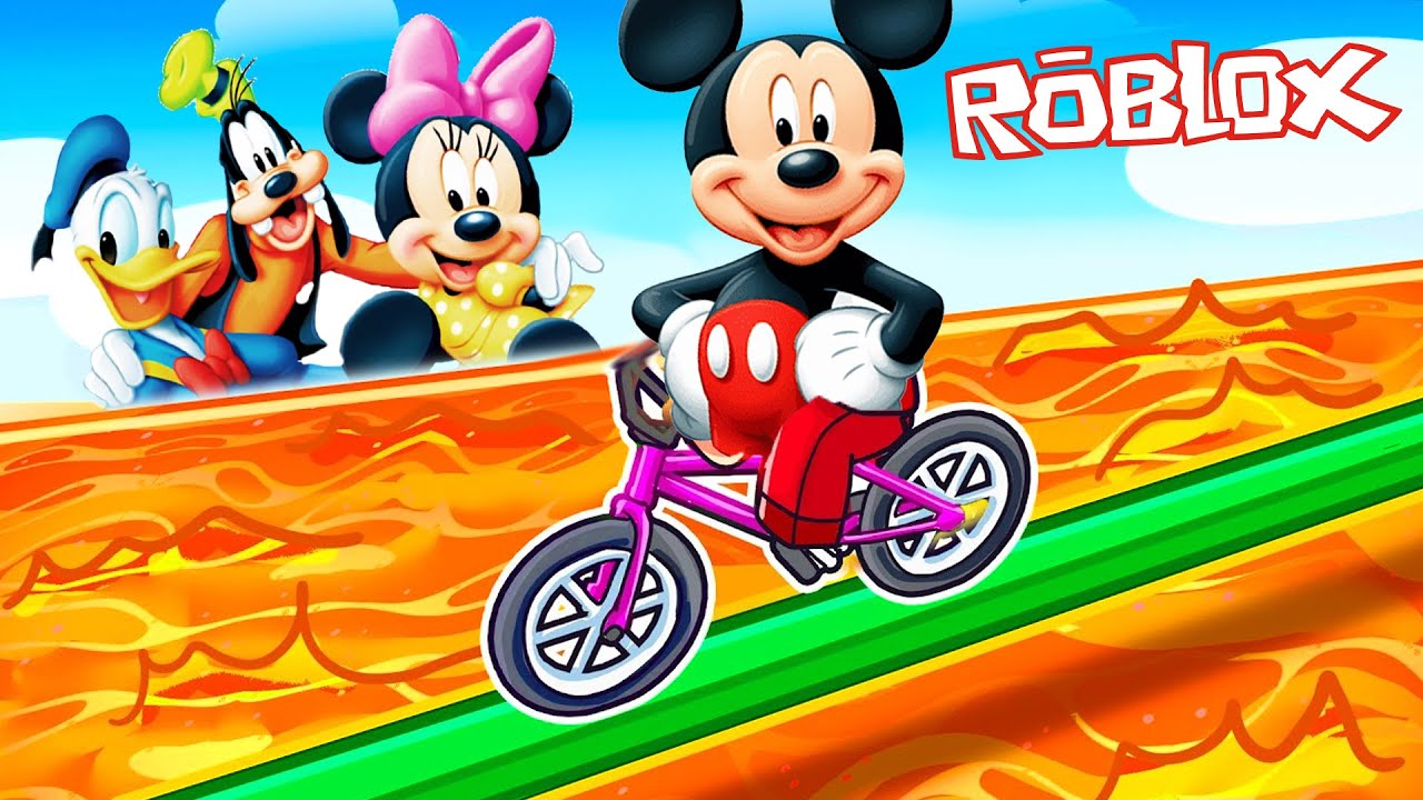 Mickey Mouse Clubhouse PLAY Obby But You're On a Bike in Roblox!