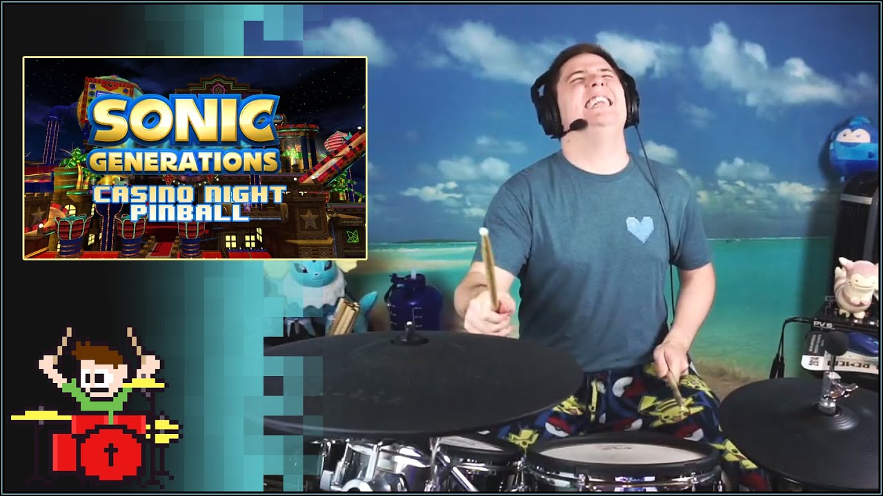 Sonic Generations Casino Night Pinball On Drums!
