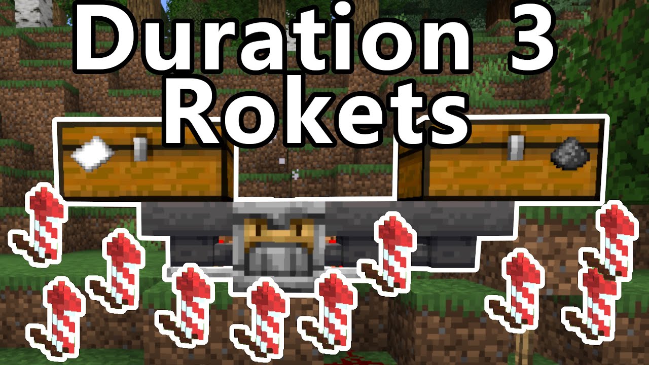 Продолжительность полета 3 ракеты AutoCrafter | Minecraft 1.21