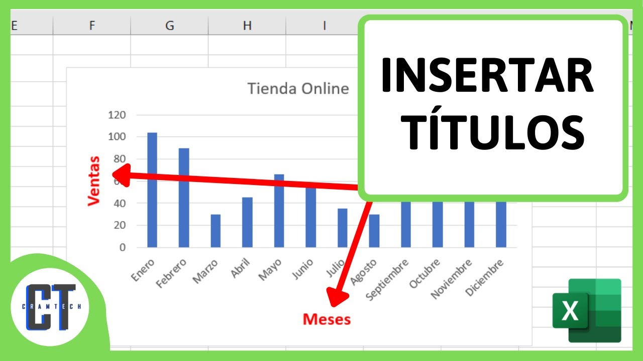 Como Poner TITULO a los EJES de un GRAFICO en EXCEL